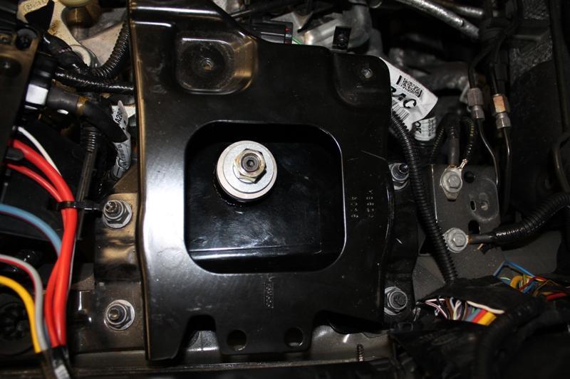 It will be necessary to raise and lower the jack supporting the transmission to get it in to place.