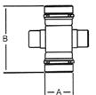 5 Cross & Bearing Kit (R-Kit) Snap Ring Located in Bushing DIM "A" DIM "B" PTO 200200 /6" 2 /2" Extended Lubrication Cross &