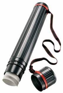 Twist-lock adjusts for desired lengths. Made of durable black plastic, tube is water-resistant.