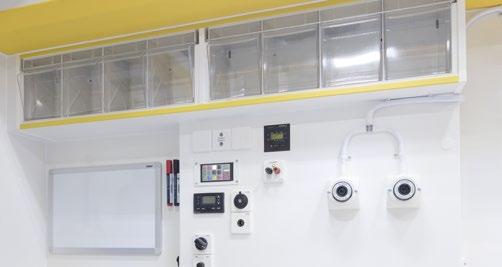 RIGHT SIDE WALL WAS fully tested and reconfigurable medi wall to house medical equipment and vehicle operating controls Oxygen locker for ZX and HX