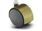 CASTERS Overall: 2 h (C1) Carpet Caster - 2 Metal Balls (C3) Brass Hooded Black Caster - 2 Dual