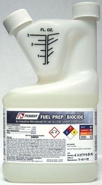 250 Gallons Fuel Fuel Prep Biocide 1002 s Rag Layer Fast acting single dose biocide Stops 90% of microbial activity in as little as 6 hours Protects the entire fuel system from corrosion caused by