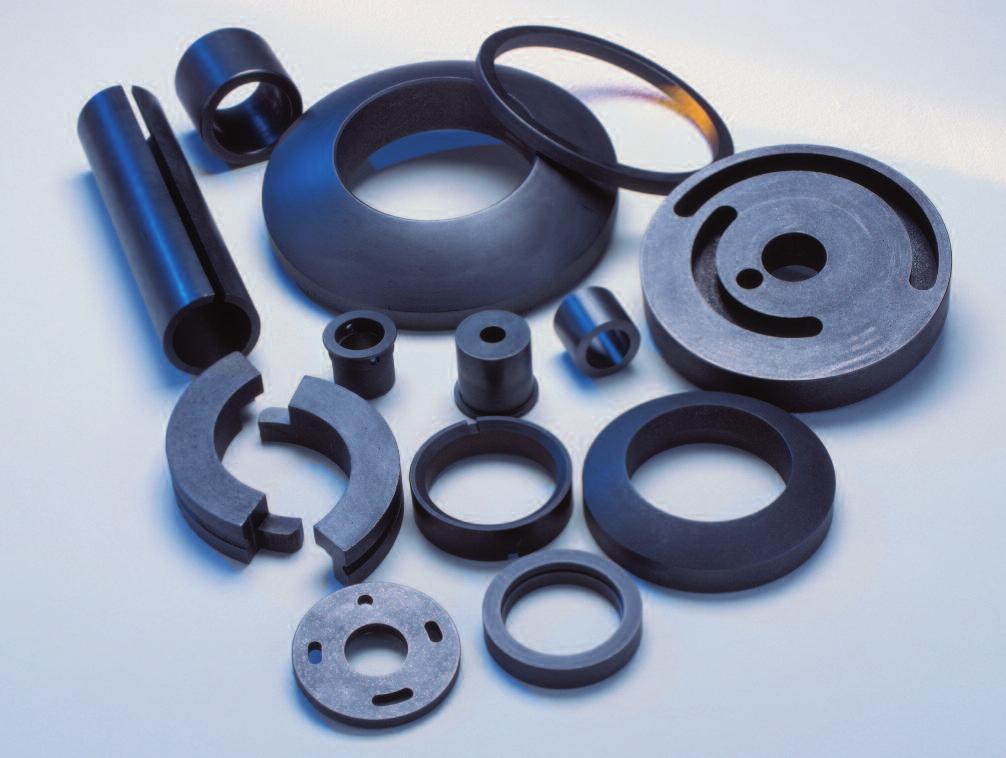 Carbon bearings, seals and components for very high temperature and hostile environments Material Specification Grade Specific Specific Flexural Shore Thermal Operating Application Gravity Resistance