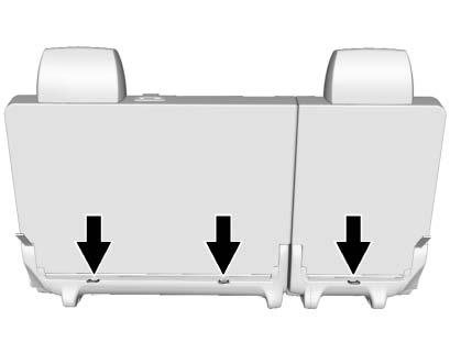 Second Row Seat 60/40 For models with 60/40 second row seating, the top tether anchors are at the bottom rear of the seat cushion for each seating position in the second row.