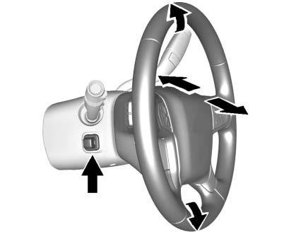 Push the lever (1) down to move the steering wheel forward or rearward. Lift the lever (1) up to lock the wheel in place. 2.