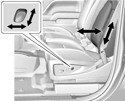 64 Seats and Restraints Power Lumbar Reclining Seatbacks To adjust the power lumbar support, if equipped:.
