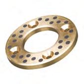 Cast bronze bearings with solid graphite lubrication Oilless TM All these bearings are made to order. Other shapes can be offered.