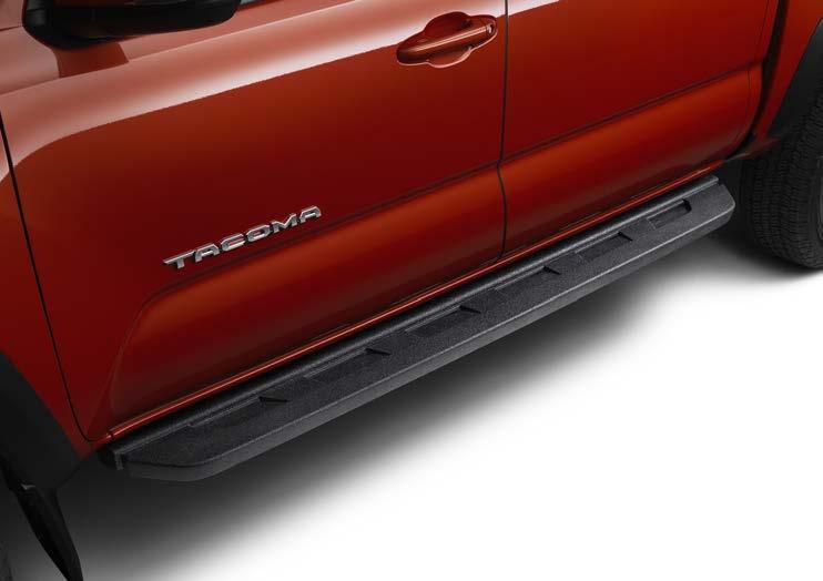EXTERIOR 3-in. ROUND TUBE STEPS CHROME Sharpen your Tacoma s looks while making it easier to climb into its cab.