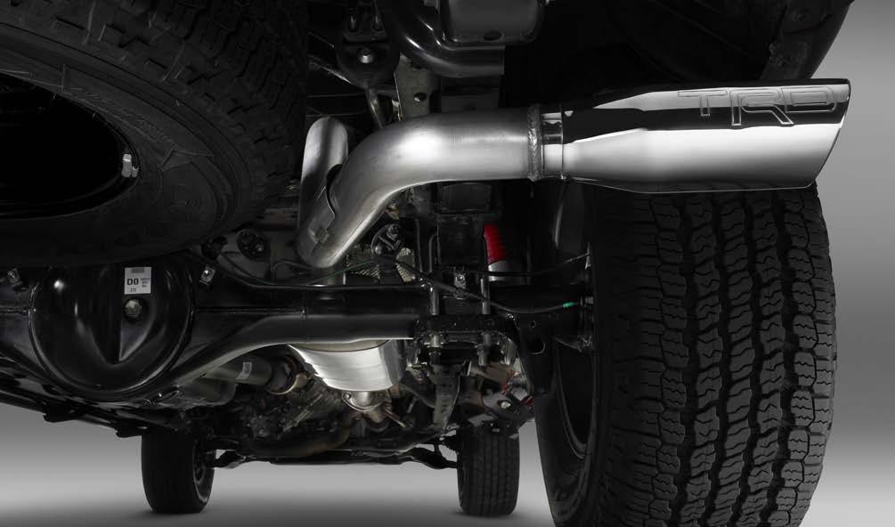 TRD PERFORMANCE EXHAUST SYSTEM Hear your engine roar with style.