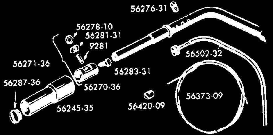Throttle Control Parts All Models 1936-48 PCP OEM Description 51000 56271-36 Complete plunger kit