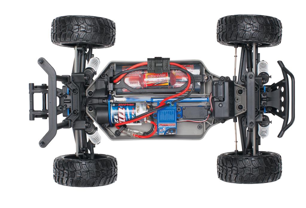 ANATOMY OF THE TELLURIDE Shock Traxxas High-Current Connector Battery Hold-Down Front Camber Link Rear Camber Link Battery Battery Compartment Rear Shock Tower Drive Shaft Front Body Mount Front