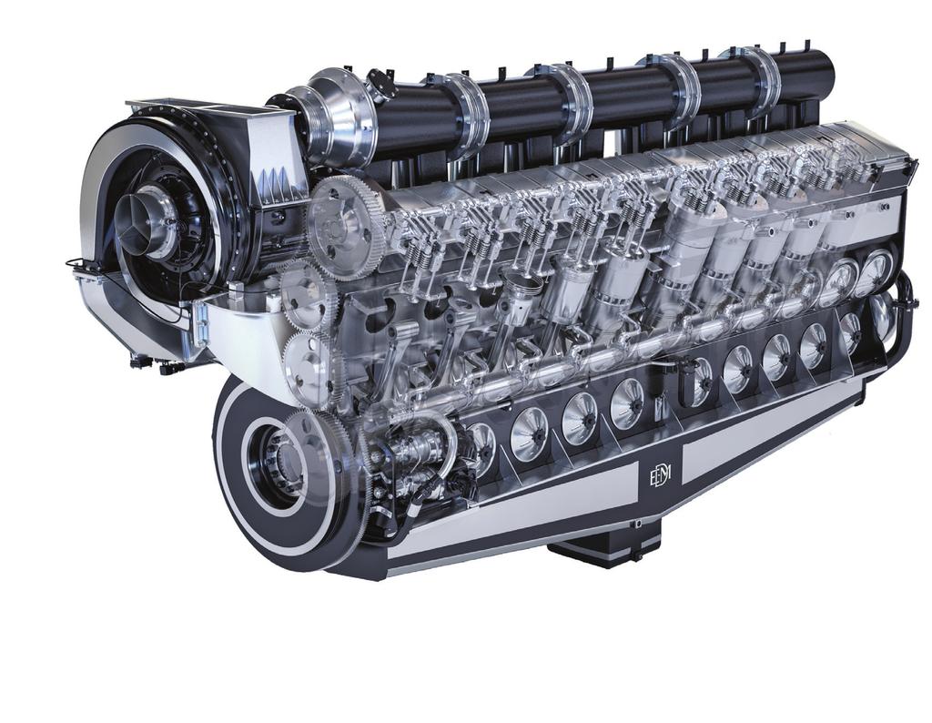 configurations with continuous power ratings from 1249 bkw (1675 hp) to 3729 bkw (5000 hp).