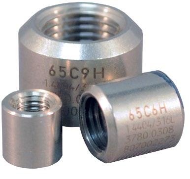 FITTINGS 40K Slimline Couplings APS makes a variety of slimline couplings especially for water jetting service. All are made from high durability stainless steel. A wide range of sizes are available.
