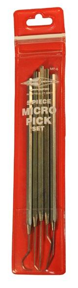 #24-119-009-9/16 Coning and Threading Tool Kit 5-Piece Micro Pick Set #15-099-126 Part # Description 24-018 043