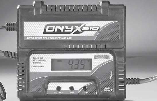 The DuraTrax Onyx 210 charger is great for a wide variety of applications! Charge current options of 800mA, 1.