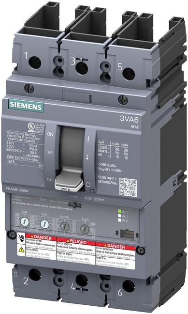 A complete system designed with you in mind The 3VA molded case circuit breaker with certification in accordance with the American standard UL489 (3VA UL) is a well thought-out, modular and