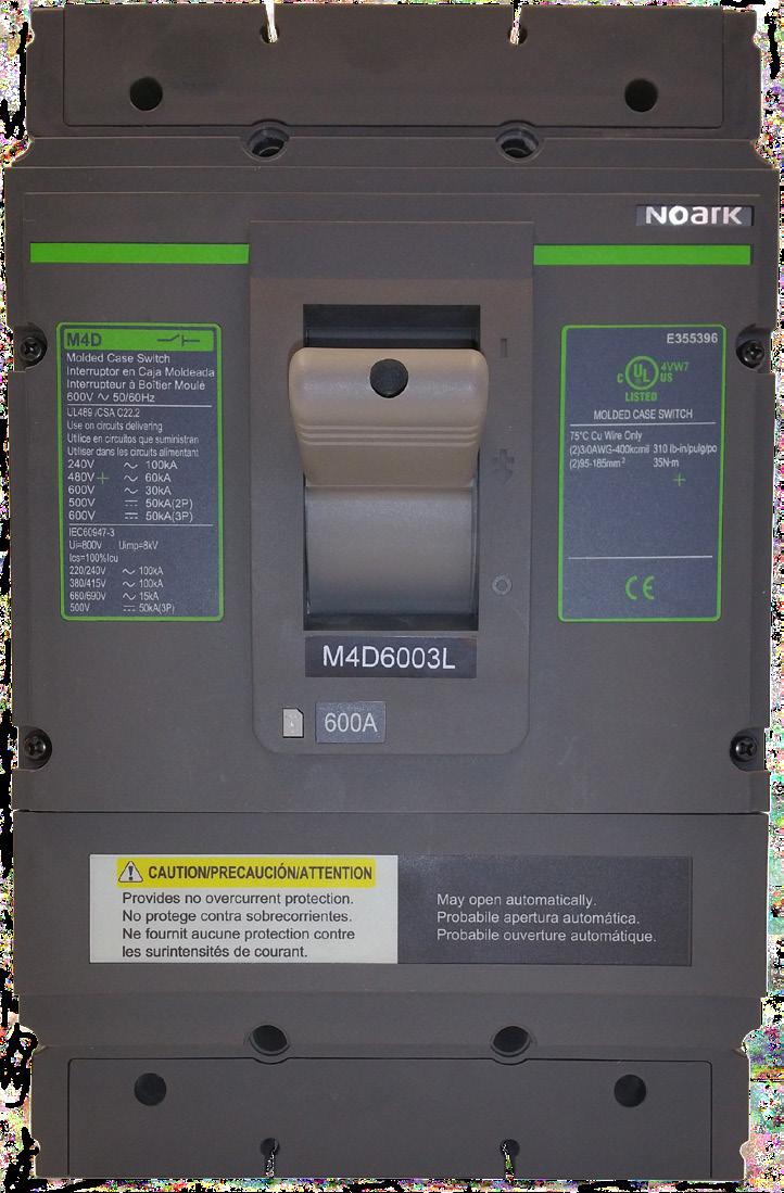 Molded Case Switches M1D-M6D Product Selection Guide Label M4D Molded Case Switch Interruptor en Caja Moldeada Interrupteur à Boîtier Moulé 600V 50/60Hz UL489 /CSA C22.