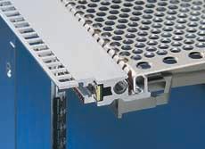 For EMC applications, additional mounting blocks must be fitted over the entire subrack depth 1.0 mm aluminum, hole diameter 4 mm in vented version Untreated Set 2 covers 8 mounting blocks at 28.