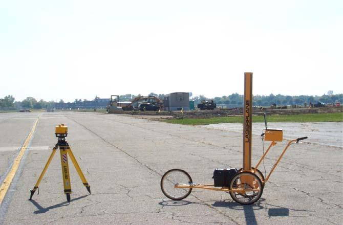 Pavement Management System Laser Profilometer & Roughness / Ride Quality 1994 Rolling cart with light sensitive cells Fixed laser source Laser source
