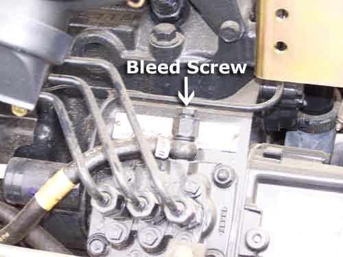 Bleeding the Fuel System Fuel system needs to be bled for the following reasons: System has been drained Filter has been replaced Tractor has run out of fuel Fuel lines have been disconnected