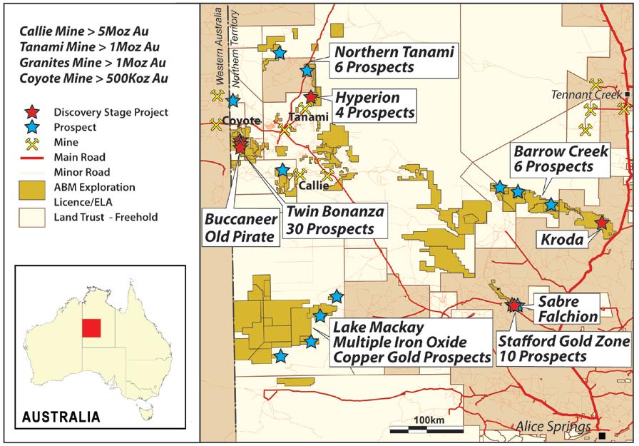 Kroda Gold Project. In addition, ABM Resources is committed to regional exploration programs throughout its extensive holdings.
