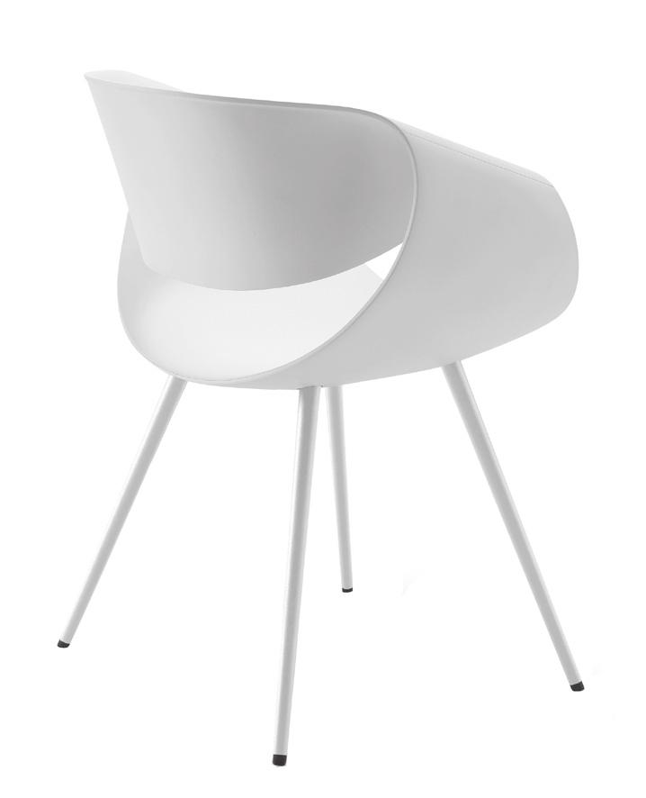 LITTLE PERILLO LP18210 Shown with Tapered White Legs LP18610 LP18510 Model # A/COM B C/COL D E F G H I J/LEA 4 LEG CHAIR WITH TAPERED METAL LEGS (SELECT WHITE OR POLISHED) LP18200 Poly Shell $695