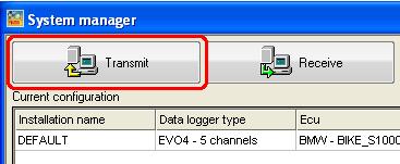 Confirm pressing OK and transmit the configuration to SoloDL pressing Transmit as shown below.