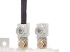 Connections Rating () lexible cable cross-section (mm 2 ) Rigid cable cross-section (mm²) lexible bar width (mm) Stripped over (mm) 250 6 85 6 85 8 27 400 50 240 50 300 20 34 630 70