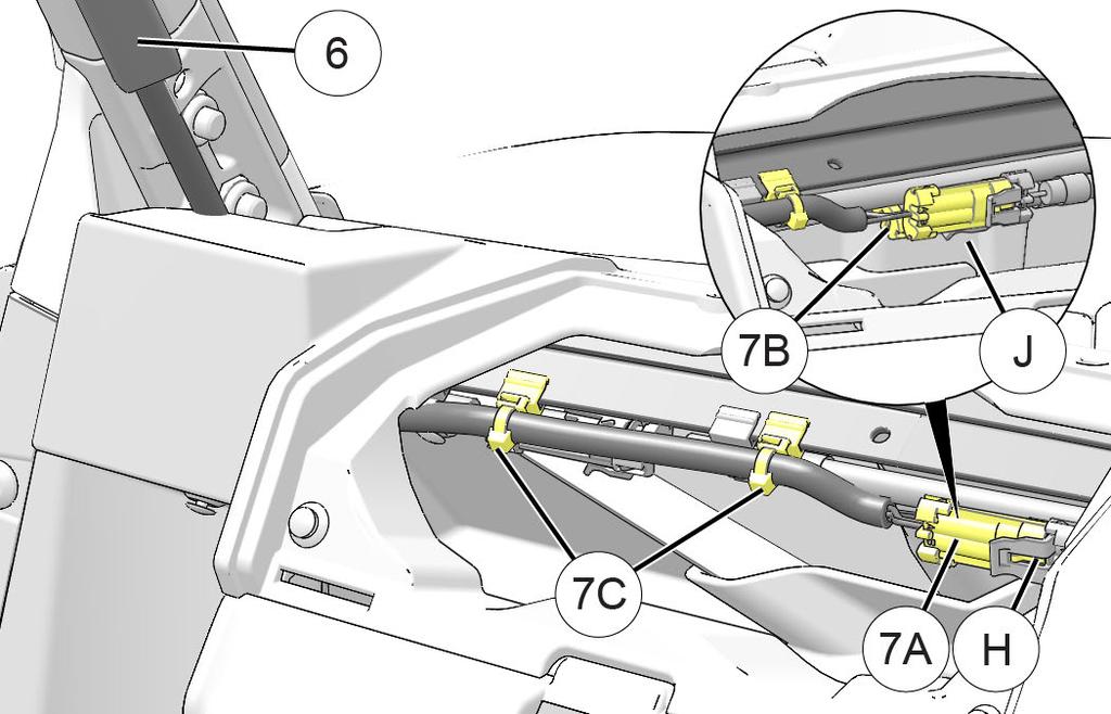 If installing rear speakers in a NON-CREW vehicle, then detach crew extension harness as follows: See previous section, HARNESS DETAIL, for connector identification. a. Detach crew extension harness bullet connectors 7J through 7M from mating connectors 7E through 7H.