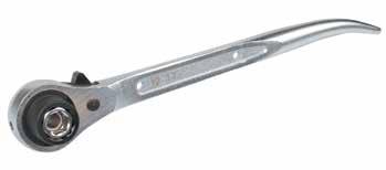 pipe and sheet metal Overall length: 220mm 321042 Scaffolder s Ratchet Podger Quad size ratcheting socket 12, 13, 17, 19mm Designed for