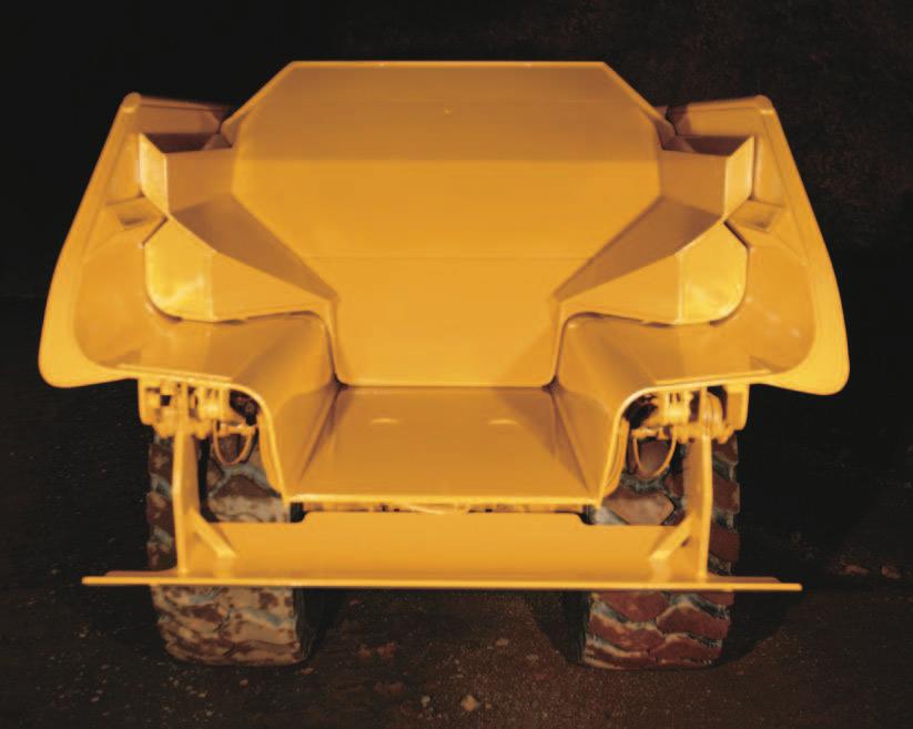 Dump Body Ejector Body The ejector body can now be easily removed and a dump body itted for greater machine versatility.