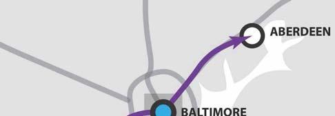 1 ENHANCED / 2 NEW COMMUTER BUS ROUTES TO REGIONAL JOB CENTERS New and enhanced reverse-commute routes will connect Baltimore City residents to regional employers.