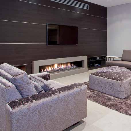 The Real Flame Simplicity 1800 was the perfect feature fireplace to be incorporated in this modern contemporary style home built in ttadale.