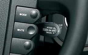 Cruise control (auto only) vehicle speed can be set at a