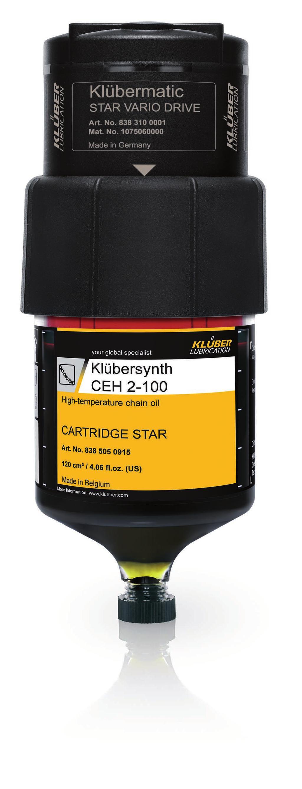 Klübermatic STAR VARIO Fully automatic precision lubrication Precise metering and adjustable lubricant amount Klübermatic STAR VARIO is a fully automatic, temperature and pressure independent system