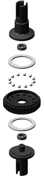D 17 x 23 x 1 (2) 30 5058 DIFF PULLEY 38T WITH LABYRINTH DUST COVERS 30 5104 XRAY MULTI-DIFF (OPTION) 30 5135 COMPOSITE SOLID AXLE DRIVESHAFT ADAPTERS (2) 30 5136 ALU SOLID AXLE DRIVESHAFT ADAPTERS