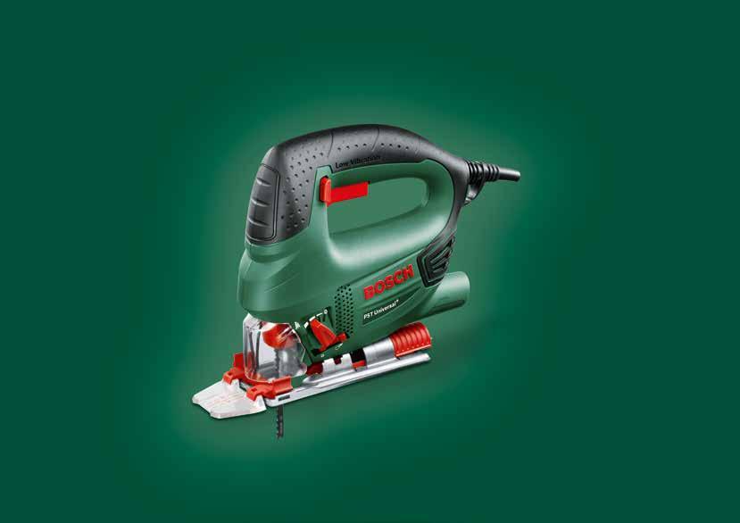 PST Universal + Jigsaw Pendulum Low Vibration Jigsaws Powerful 530 watt motor CutControl For 80 mm cutting depth in wood with pre-selectable speed for gearing your work towards the material Bosch Low