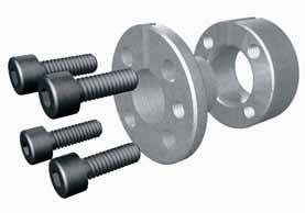 Mini MAV 2061 Composition slotted inner ring, with intergrated push-off threads slotted outer ring set of socket head cap screws, grade 12.