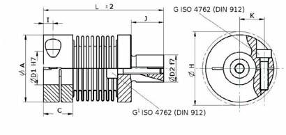 Backlash-free metal bellow coupling Series DKN/S T echnical data Nominal torque (Nm) T KN Torsional stiffness (10 3 Nm/rad) C y dyn 250 190 150 500 380 300 750 700 15001300 1000 6500 4000 8100 6700