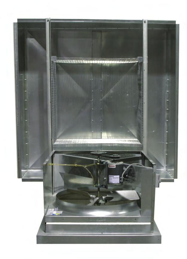 CONSTRUCTION FEATURES AND OPTIONS Modular hood design for maximum strength and lower cost. All galvanized and welded construction.