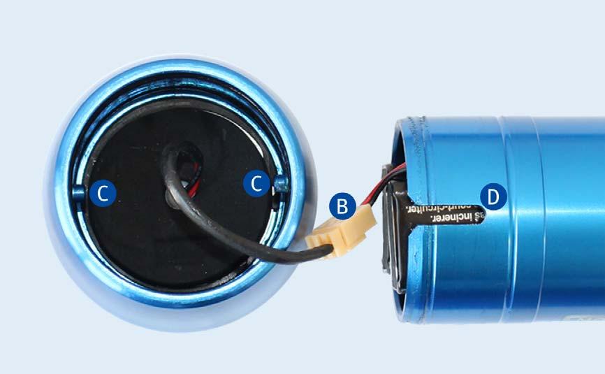 4. If necessary, reattach the three-pin connector and reassemble the ScopeLite.