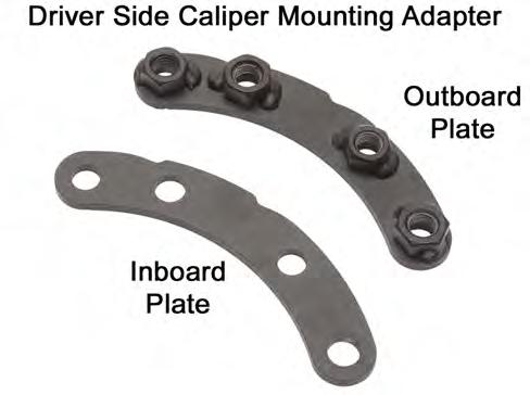 Remove the rotor and caliper, along with the OE rubber brake hose and frame rail bracket, as one assembly. Caliper Relocation Bracket Installation 26.