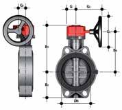 DIMENSIONS FEOV/LM Hand operated Butterfly valve d DN PN A min A max B 2 B 3 C C 1 C 2 f H U Z g EPDM Code FPM Code 50 40 16 93.
