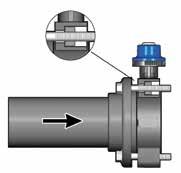 The zinc plated steel inserts can be easily fitted before installing the valve in the system and allow the valve itself to be used as a single flange end line valve in total safety.