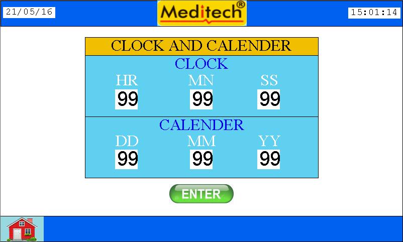 10.0 CLOCK AND CALENDER This Menu function is used to set Clock and Calender 10.