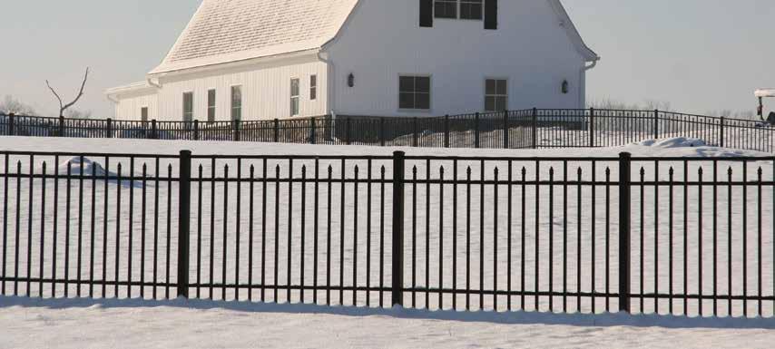 4000 COMMERCIAL SERIES #4260 Black Fence w/spear Finials FENCE STYLES HEAVY DUTY / COMMERCIAL Limited Lifetime Warranty Key-Link's