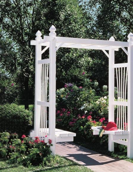 available in: Lawn and Garden Complement your Bufftech fence with an easy-care vinyl arbor.