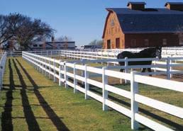 authentic look of painted wood fencing with the durability, low maintenance