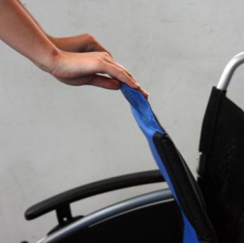 the wheelchair; Loosen the top of the backrest pad flip over, picture 18; Pull the backrest pad flip over from the backrest