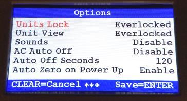 While in the Set Options sub-menu, press to scroll through the options until Everlock is highlighted in red. 4. Press to begin the Everlock procedure.